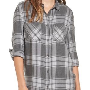 NORDSTROM BP NWT Oversized Flannel Shirt - Small